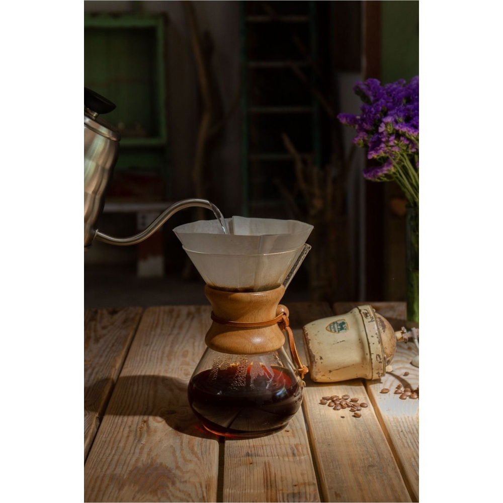 Chemex 6 Kişilik Filtre Kahve Demleme Ekipmanı 800 Ml