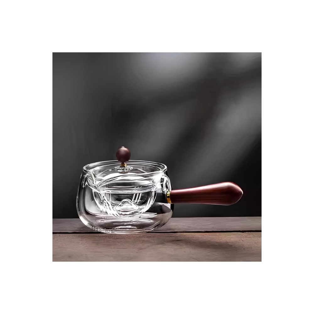 Magia Sihirli Borosilikat Bitki Çayı Demliği Dönerli 500 ml Şeffaf 16044