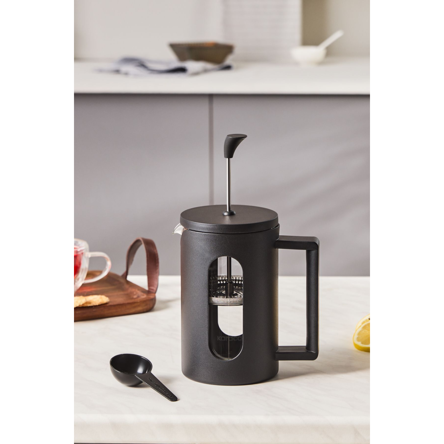 Leya Kaşık Hediyeli Borosilikat Cam French Press 800 Ml