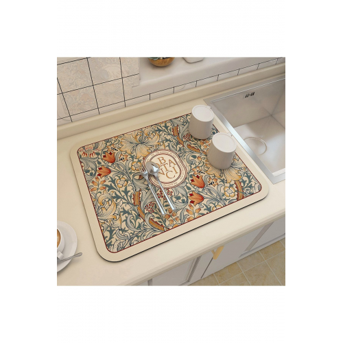 Tezgah Üstü Bulasik Kurutma Matı Kaymaz Kurulama Bezi Kurutma Örtüsü