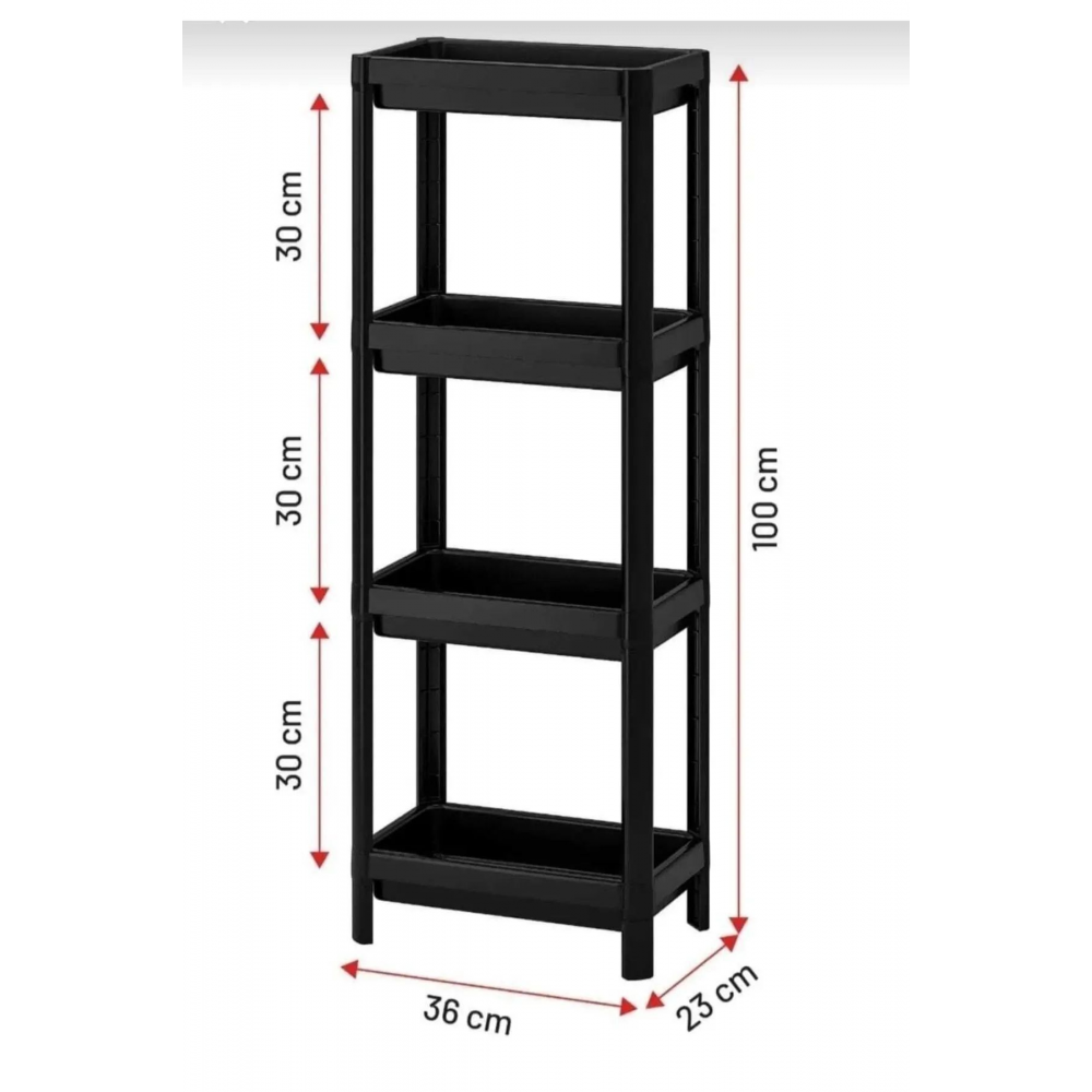 4 Katlı Mutfak Ve Banyo Düzenleyici Raf Ünitesi Modüler Şampuanlık, Sebzelik, Dolap