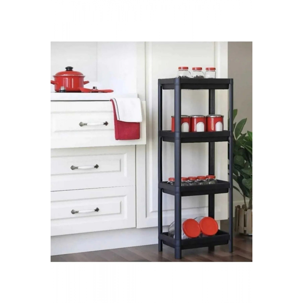 4 Katlı Mutfak Ve Banyo Düzenleyici Raf Ünitesi Modüler Şampuanlık, Sebzelik, Dolap