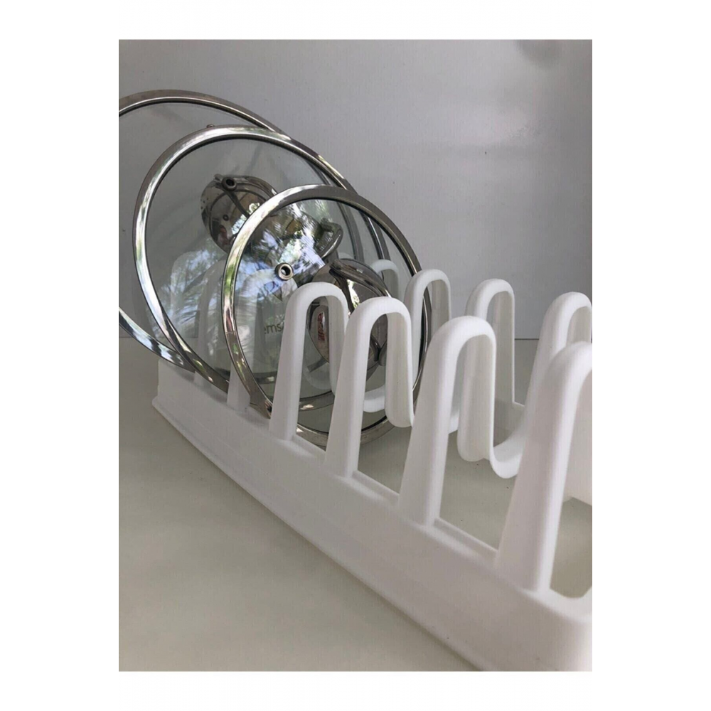 6 Bölmeli Tencere Kapak Rafı - Tencere Kapak Organizeri (COK RENKLİ)