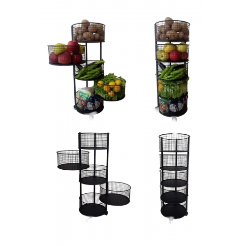 5 Katli Metal Sebzelik Portatif Sebze Meyve Bakliyat Sepeti Imalattan Satışa