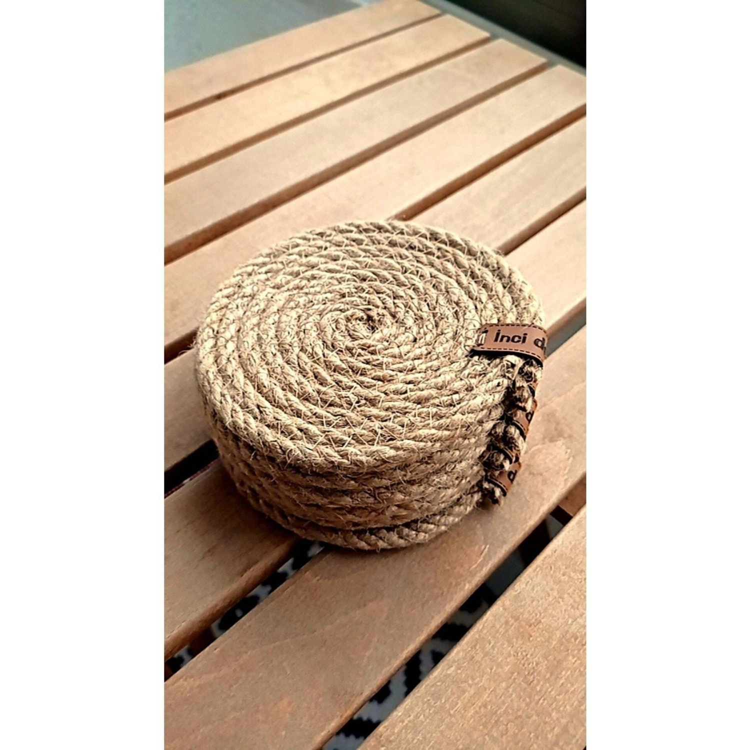 Hasır Bardak Altlığı (6'Lİ) ,12 Cm, Fincan,bardak,kupa,mum Altlığı,el Yapımı Naturel