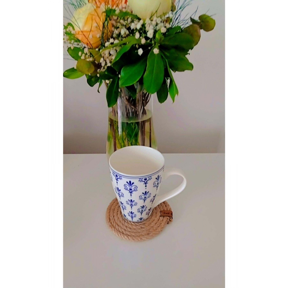 Hasır Bardak Altlığı (6'Lİ) ,12 Cm, Fincan,bardak,kupa,mum Altlığı,el Yapımı Naturel