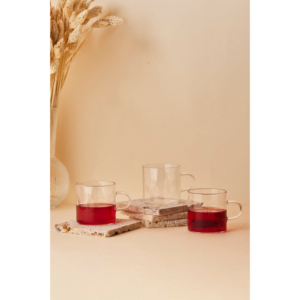 Dg3250 Fausto 6 Parça Borosilikat Mini Cam Kahve Ve Çay Kupası