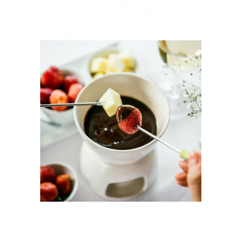 Porselen Fondü Çikolata Eritici 4 Parça G1939