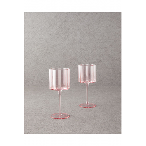 Flor Pura Cam 2'li Kadeh Pembe