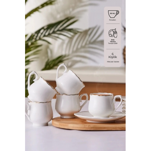 Beykoz 6 Kişilik Kahve Fincanı Takımı 90 ml