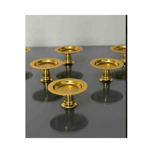 Dekoratif Gold Kaplama 6 Lı Makaronluk Kahve Yanı Sunumluk Lokumluk Lüx