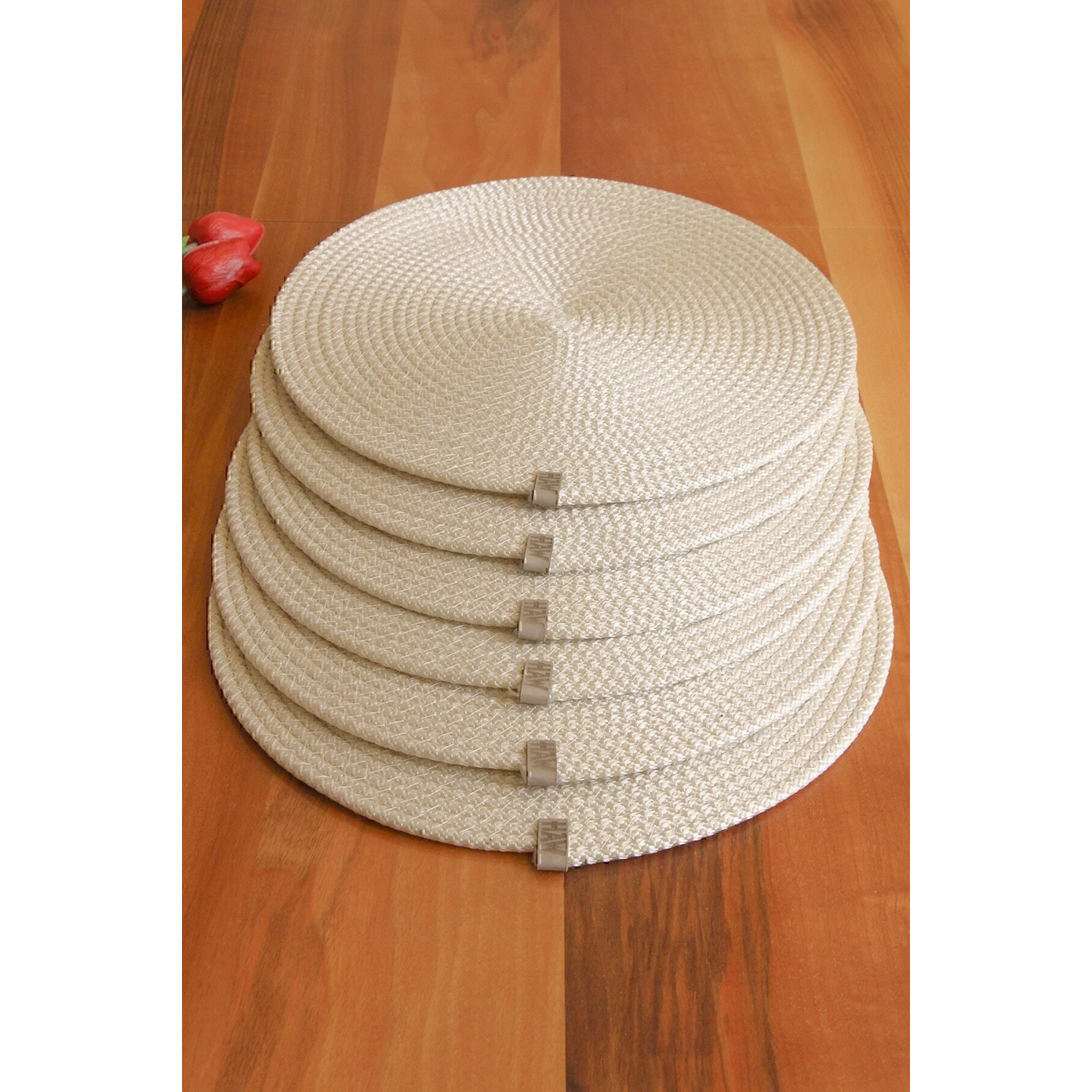 6 Adet Krem Jüt Supla / Amerikan Servis Lux Sunum Tabak Altlığı