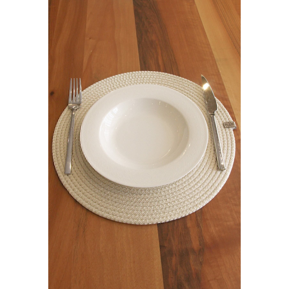 6 Adet Krem Jüt Supla / Amerikan Servis Lux Sunum Tabak Altlığı