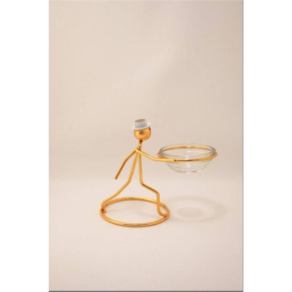 Gold Mini Sunumluk Lokumluk Şekerlik Kahve Yanı Sunum Tabak Drajelik