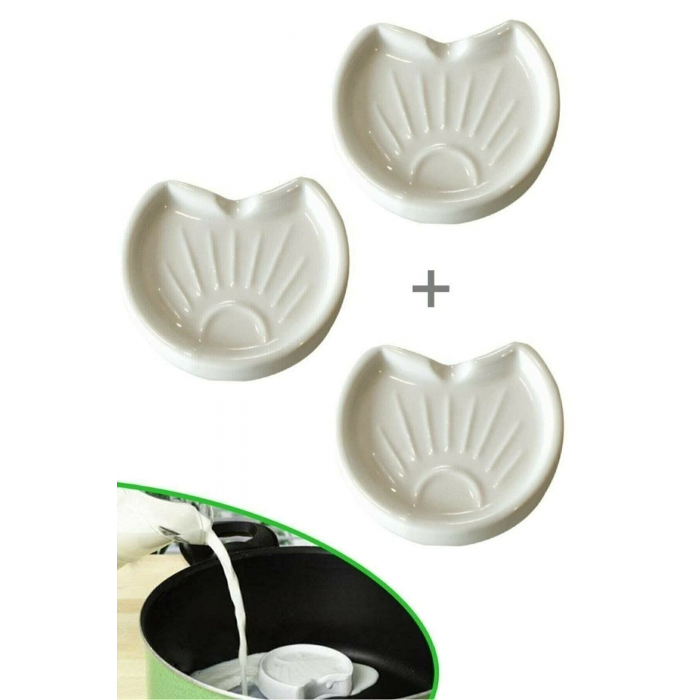3 Adet Süt Taşırmaz Milk Saver Doğal Seramik Porselen Süt Taşma Koruyucu Kaynama Uyarıcı Süt Taşı