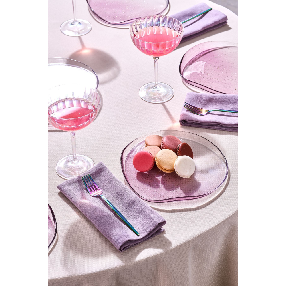 Petunya 6 Kişilik Cam Pasta / Tatlı  Seti 21 cm