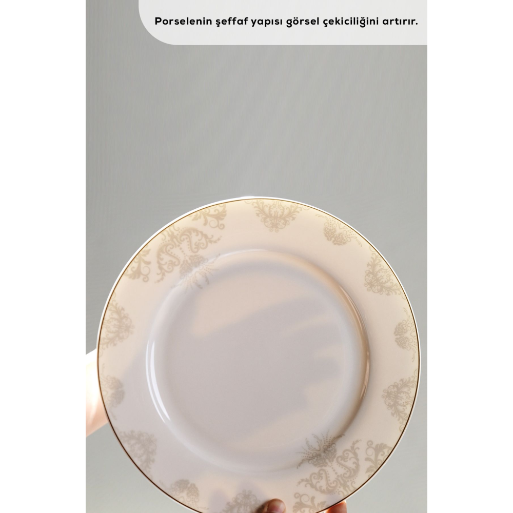 Siena Porselen 56 Parça 12 Kişilik Yemek Takımı Gold