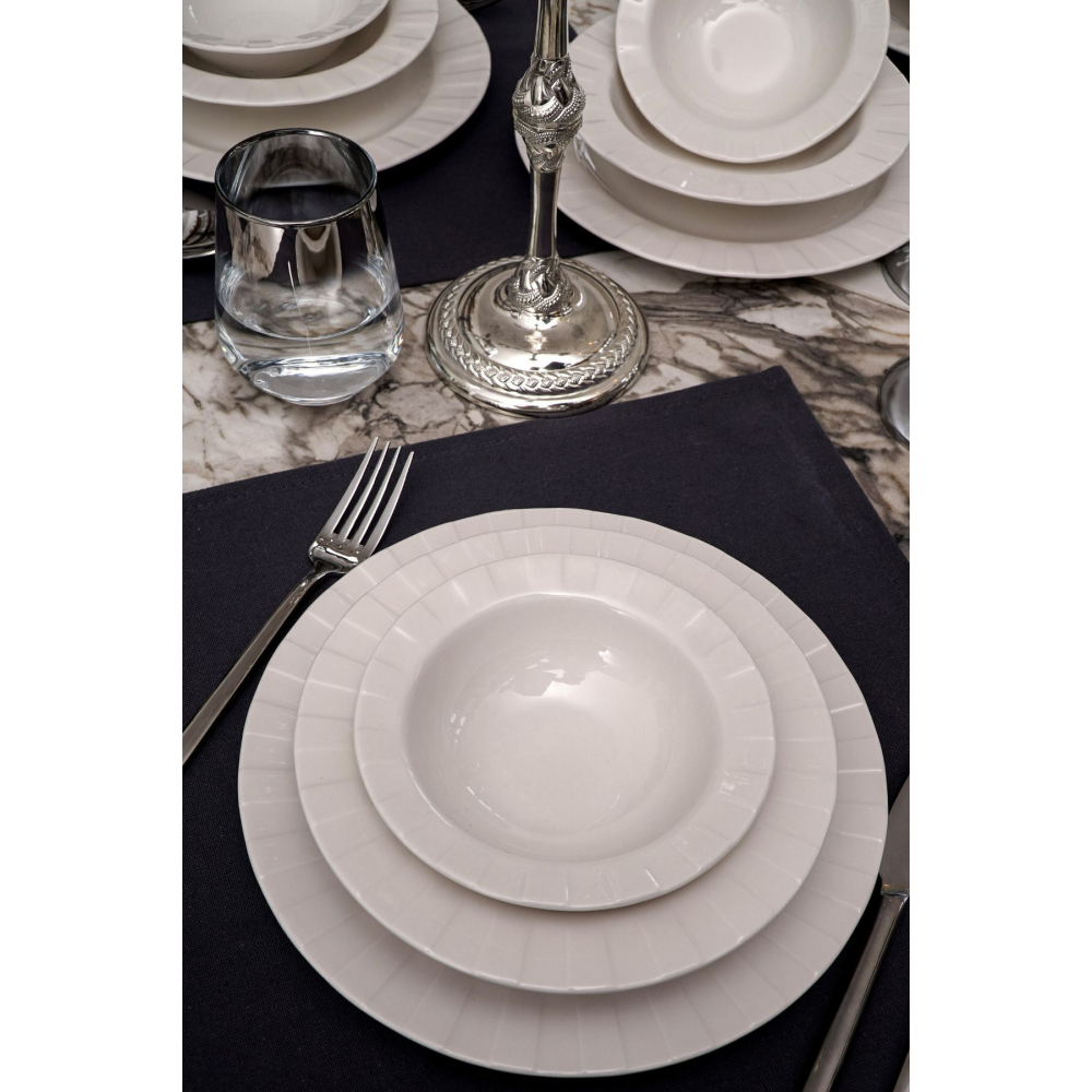 Zümrüt 18 Parça 6 Kişilik Porselen Yemek Takımı