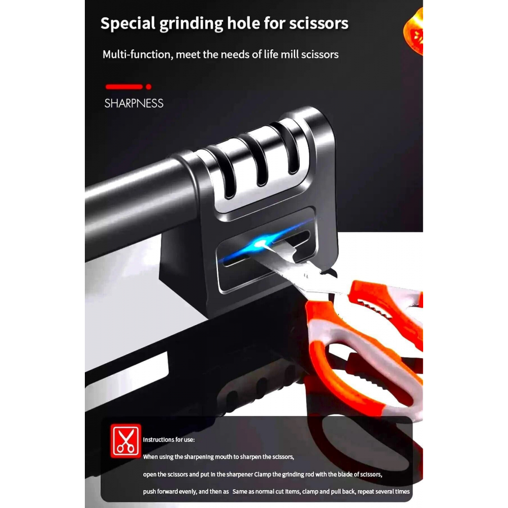 Bıçak Makas Bileme Aleti Aparatı Profesyonel Bıçak Bileme Aleti 4 Açılı Elmas Seramik Çelik Bileme