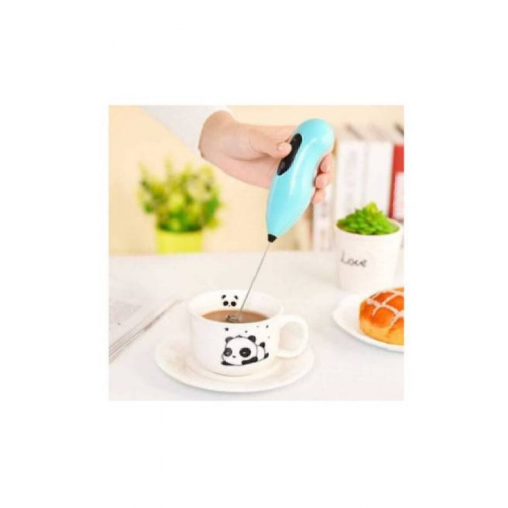Mini Mikser Kahve Süt Köpürtücü Karıştırıcı Cappucino Mixer Pilli Çırpıcı