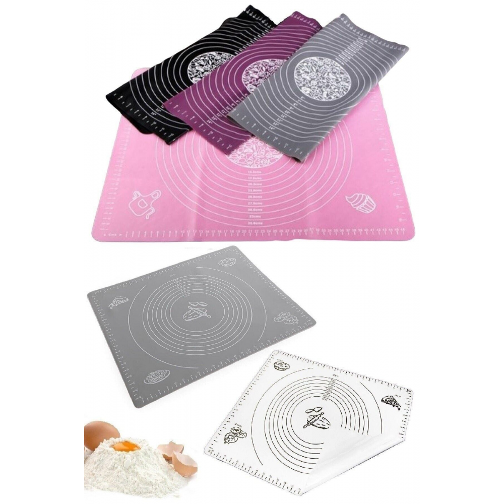 Büyük Silikon Hamur Açma Matı 45x65 - Silikon Hamur Matı Beehome