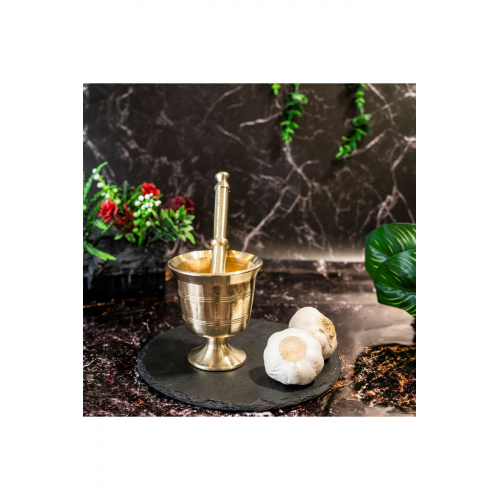 Dmt Gaziantep Bakır Pirinç Döküm Havan Eli Kalınlık:0,6mm Ağız Genişli 6,5cm Ağırlık:0,900gr