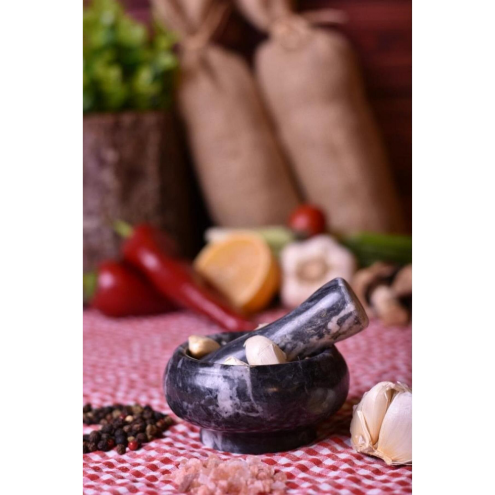 Taşev T1132 Tero Mermer Havan Siyah