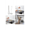 4 Lü Set, Idealısk Rende 2'li Çırpıcı Seti Frk Koncıs Çelik Sarımsak Ezici Idealısk Un Eleği