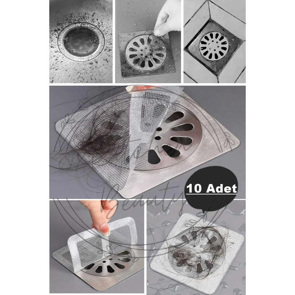 10 Adet Banyo Gider Süzgeci Saç Yakalayıcı Süzgeç Banyo Duş Gider Tıkanık Önleyici Süzgeç