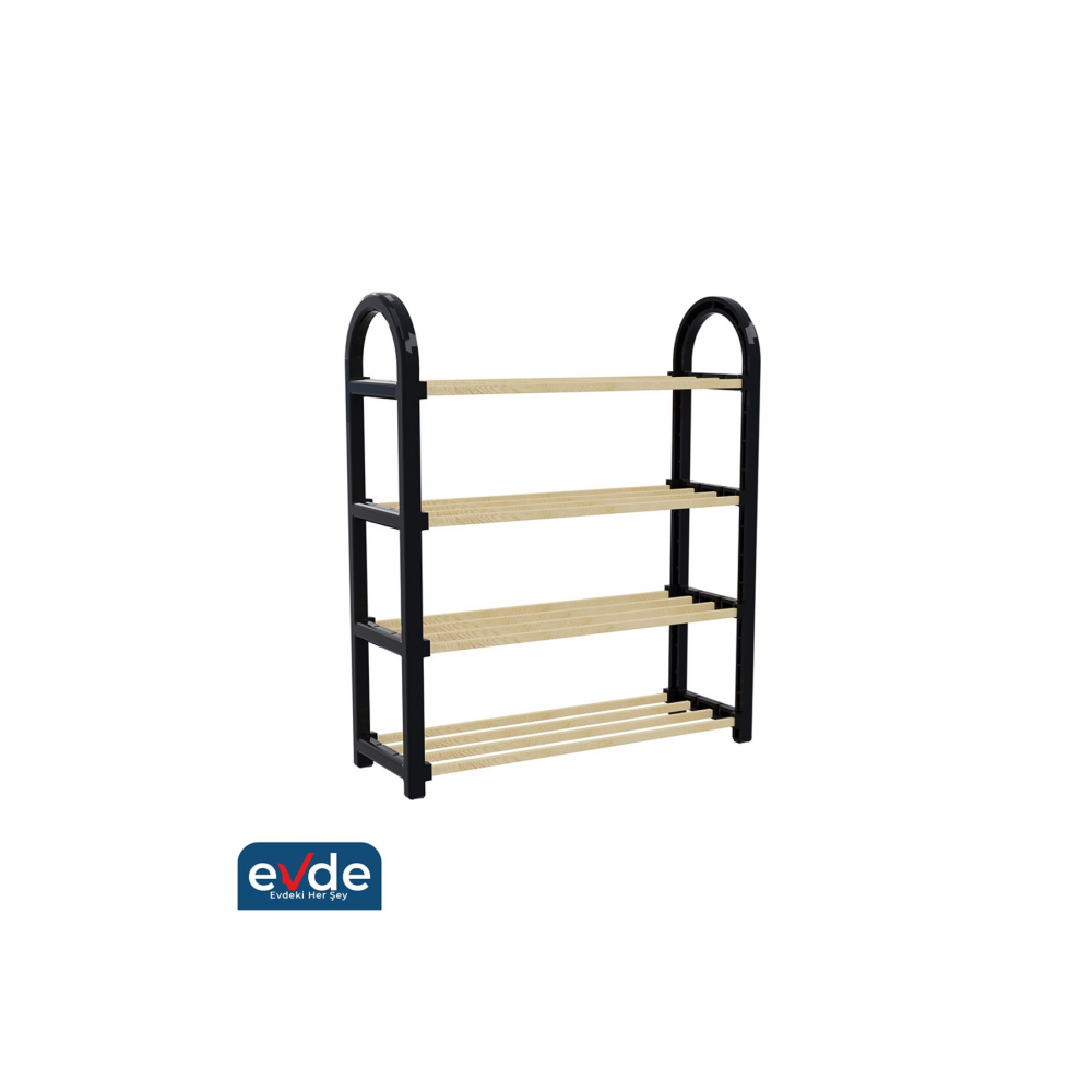 4 Katlı 1.sınıf Süper Kalite Masif Ahşap Ayakkabılık 2 Yıl Garantili Sw 5004