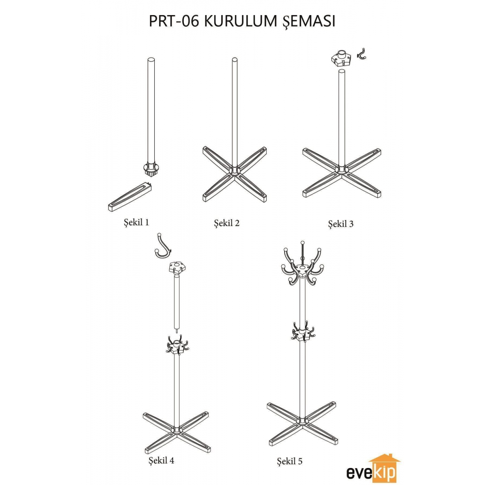 Daylıght Ayaklı Askılık Portmanto Elbise Askısı