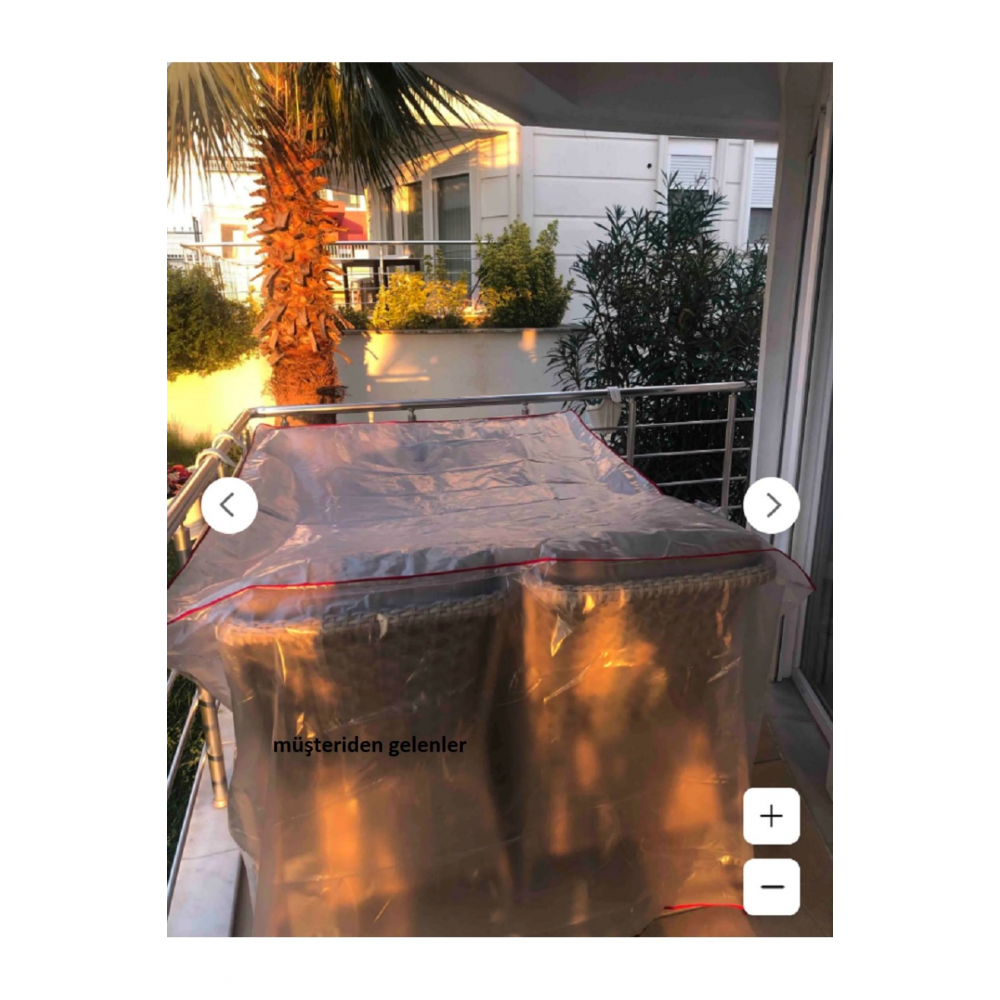 Bahçe Mobilya Koruma Örtüsü, Mobilyası Örtüsü Yükseklik 80 Cm, Boy 200 Cm, En 145 Cm