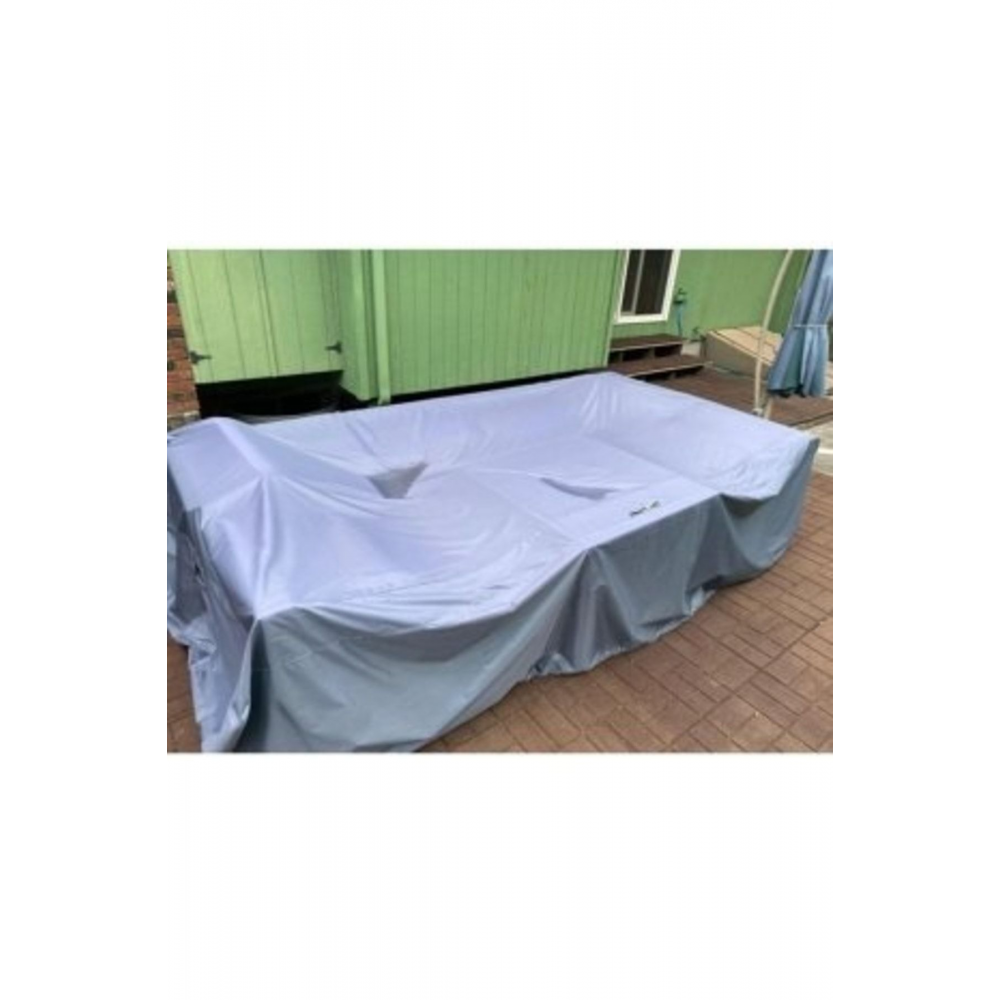 Gri Su Geçirmez Bahçe Mobilya Koruma Örtüsü Branda 200x160x80 Cm