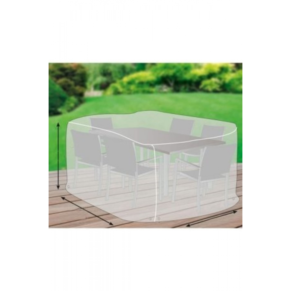 Gri Su Geçirmez Bahçe Mobilya Koruma Örtüsü Branda 200x160x80 Cm