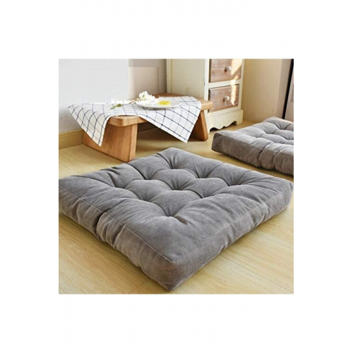 Dekoratif Kadifemsi Kumaş Yer & Palet Minderi 60x60x10 (GÖRSELDEKİ ÜRÜN)