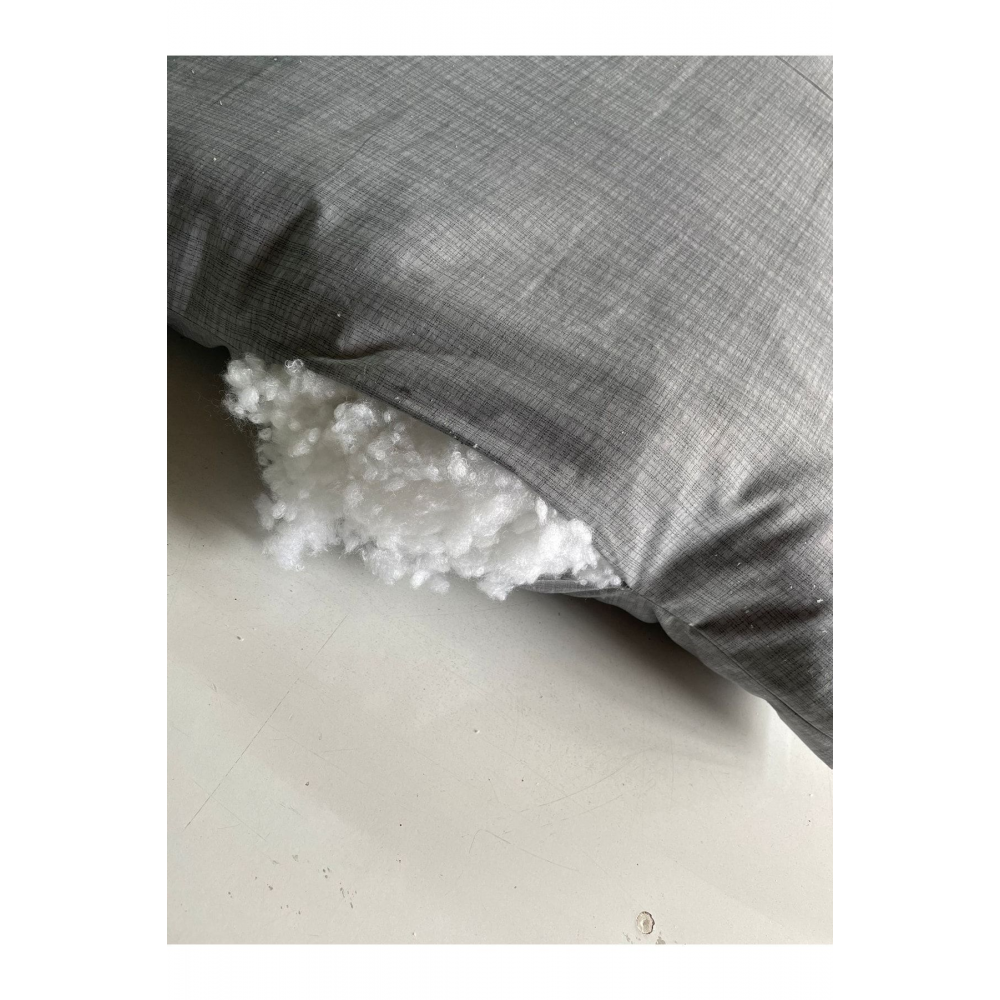 Yer Minderi 100 Cm X 60 Cm - Gri Minder Düğme Dikişili.