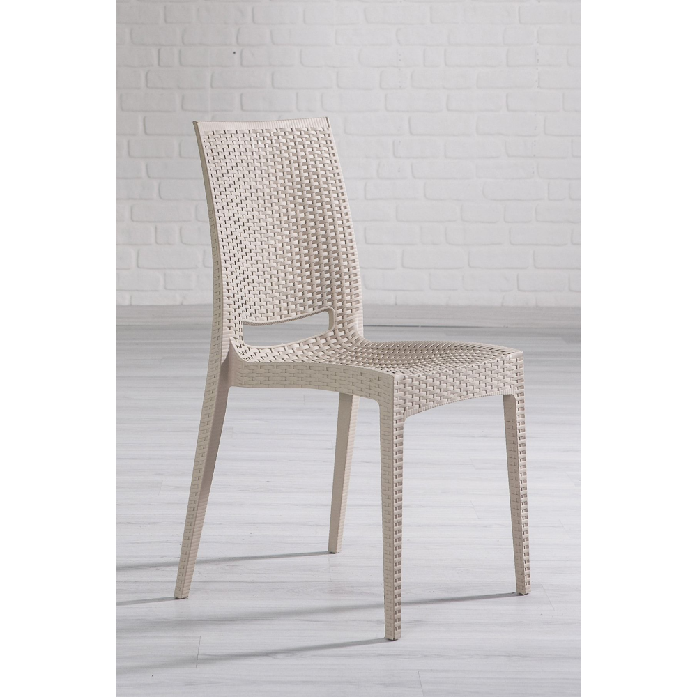 4 Adet Rattan Cappucino Sandalye / Balkon-bahçe-teras