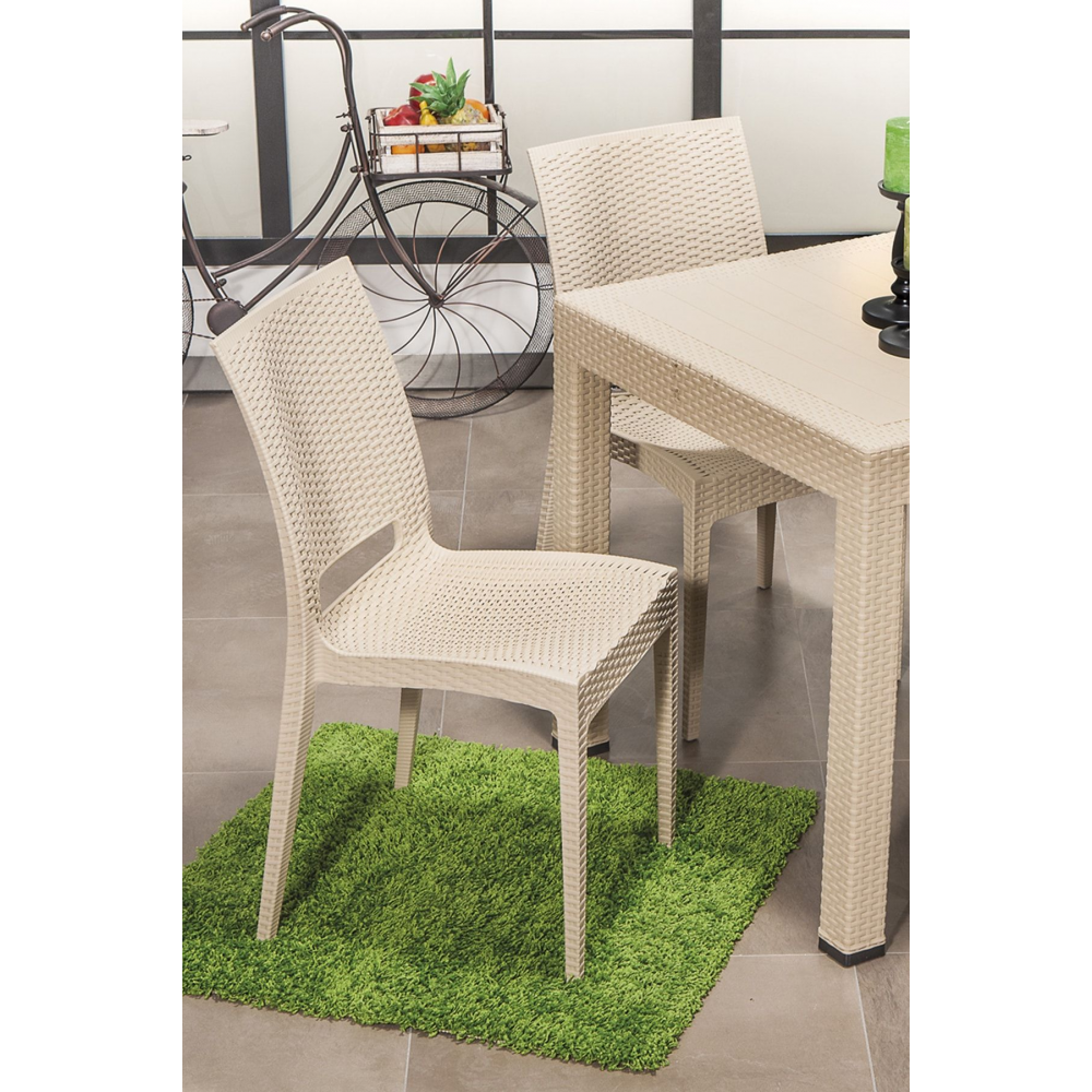 4 Adet Rattan Cappucino Sandalye / Balkon-bahçe-teras
