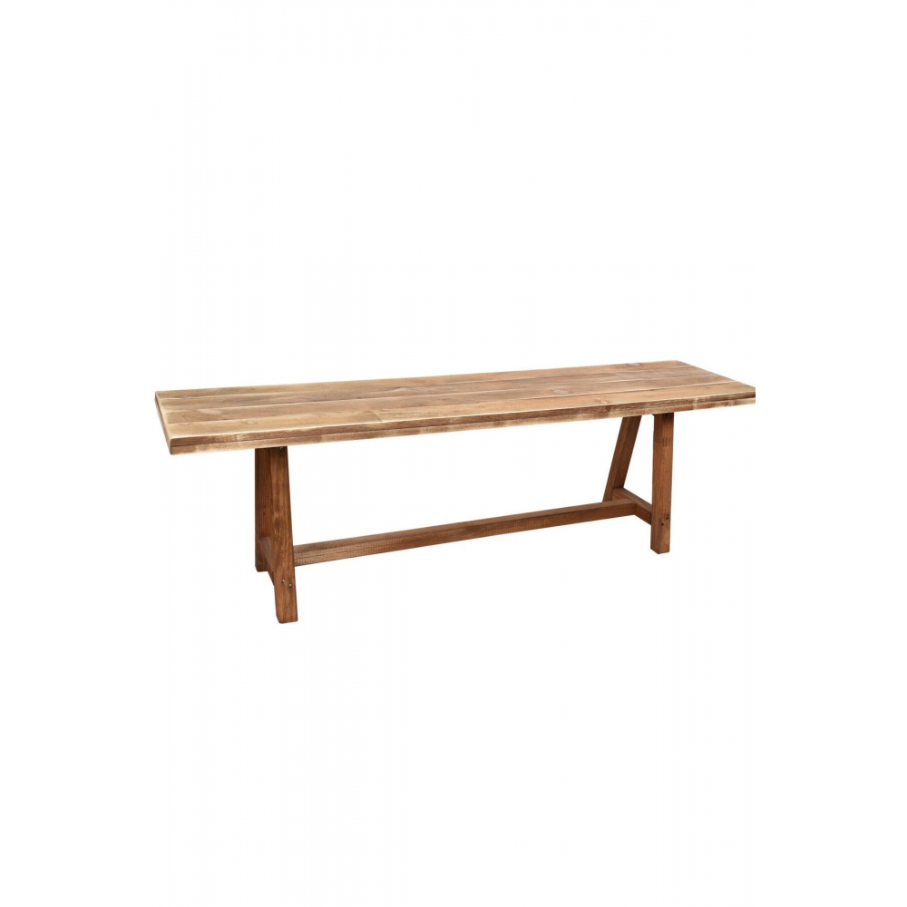 Kahverengi Ahşap Bank 150 cm Bench Sandalye