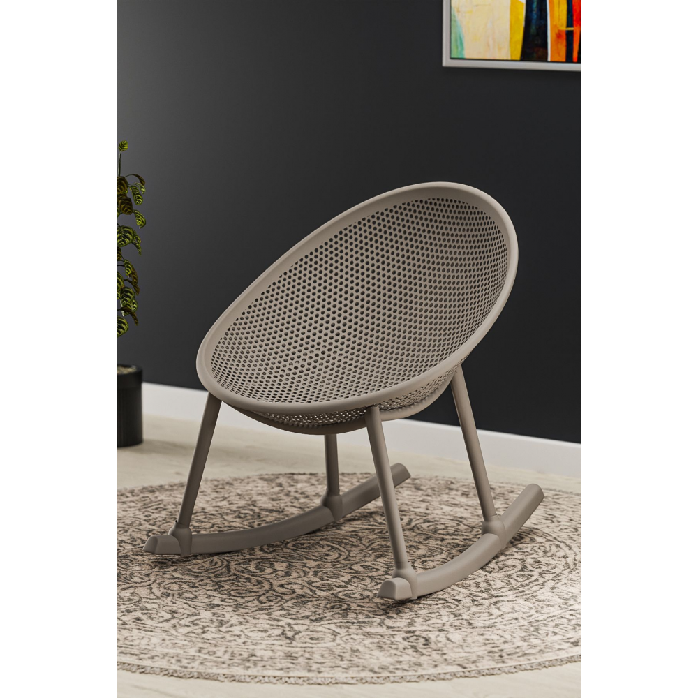 Sallanan Sandalye Mindersiz Tekli Rahat Koltuk TV Bahçe Balkon Koltuğu Plastik Sandalye Koltuk