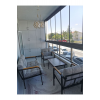 Mars Balkon, Bahçe, Cafe - Salon - Metal Kanepe Koltuk Takımı - 2+1+1 + Sehpa