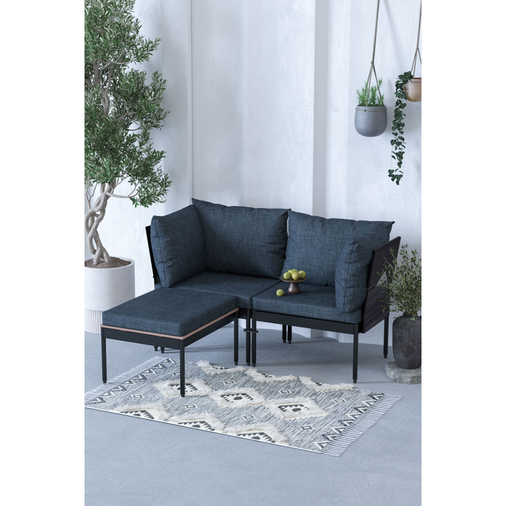 Mini Multilounge Bahçe Balkon Mobilyasi, Şezlong