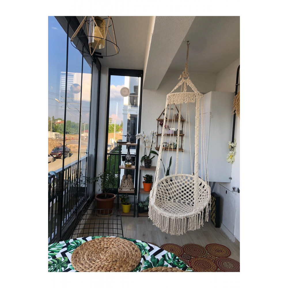 Makrome Yuvarlak Salıncak