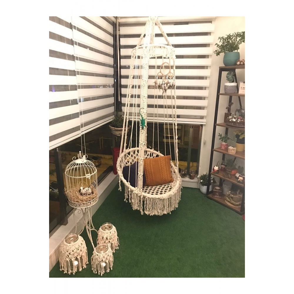 Makrome Yuvarlak Salıncak