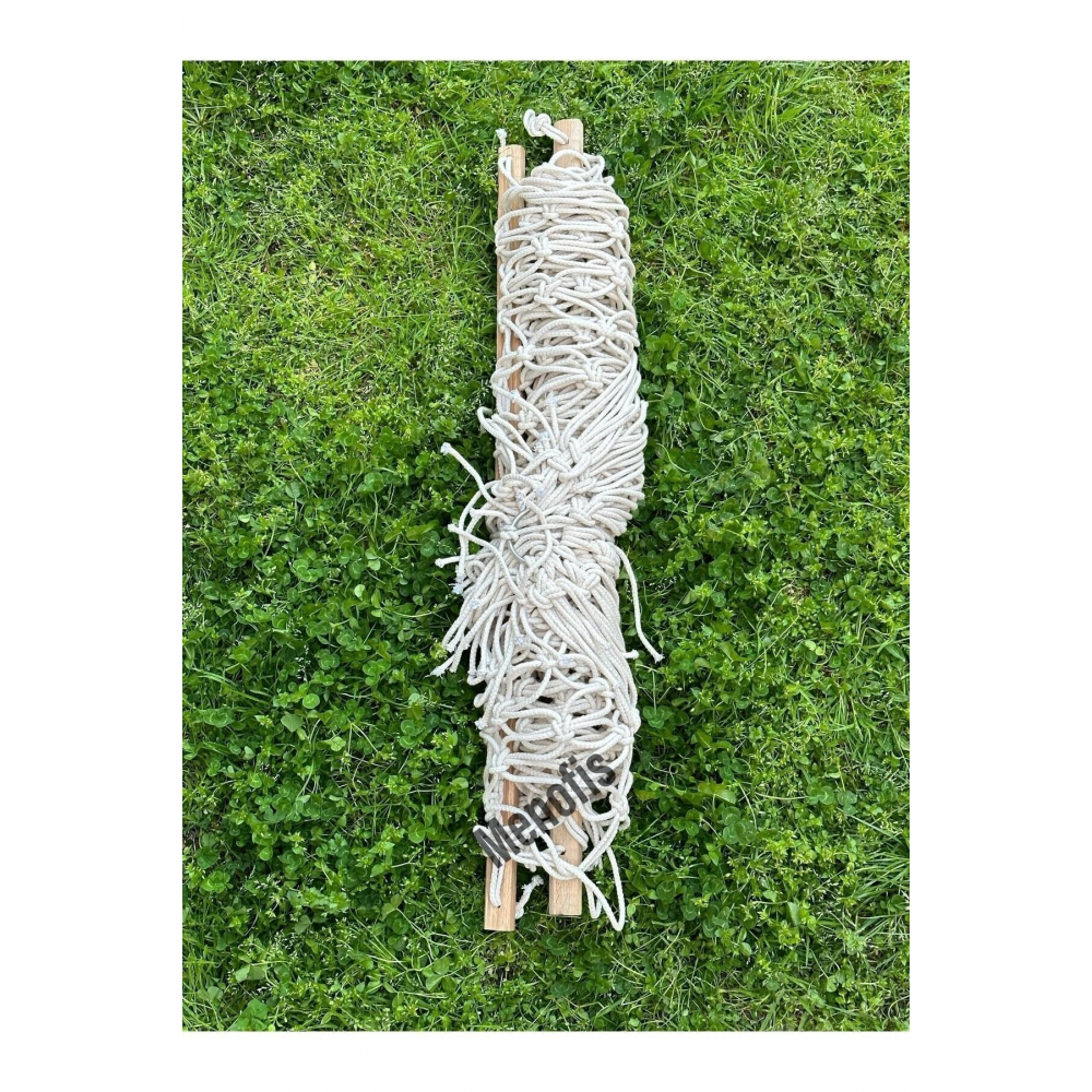 Salıncak Hamak El Örmesi Makrome Çift Katlı Tek Kişilik Kaliteli %100 Pamuk Hamak