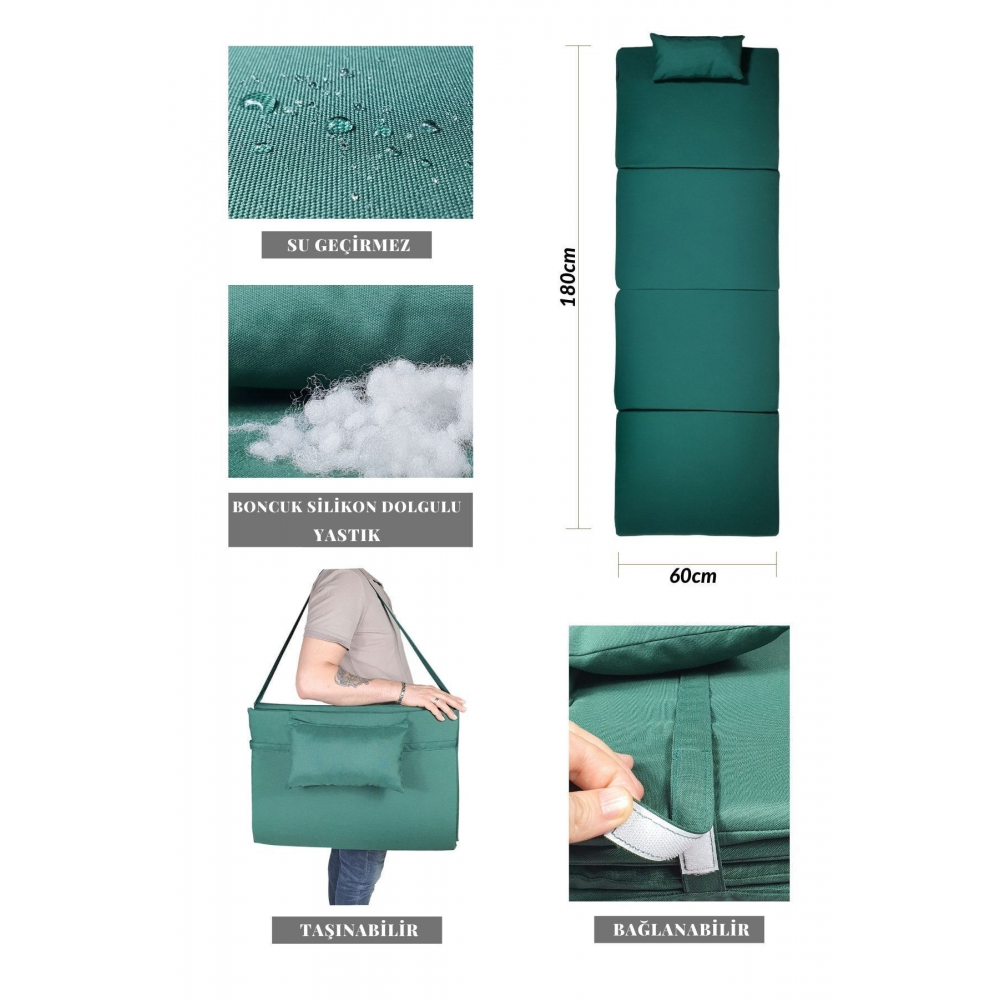 Taşınabilir Katlanır Çanta Şezlong Minderi