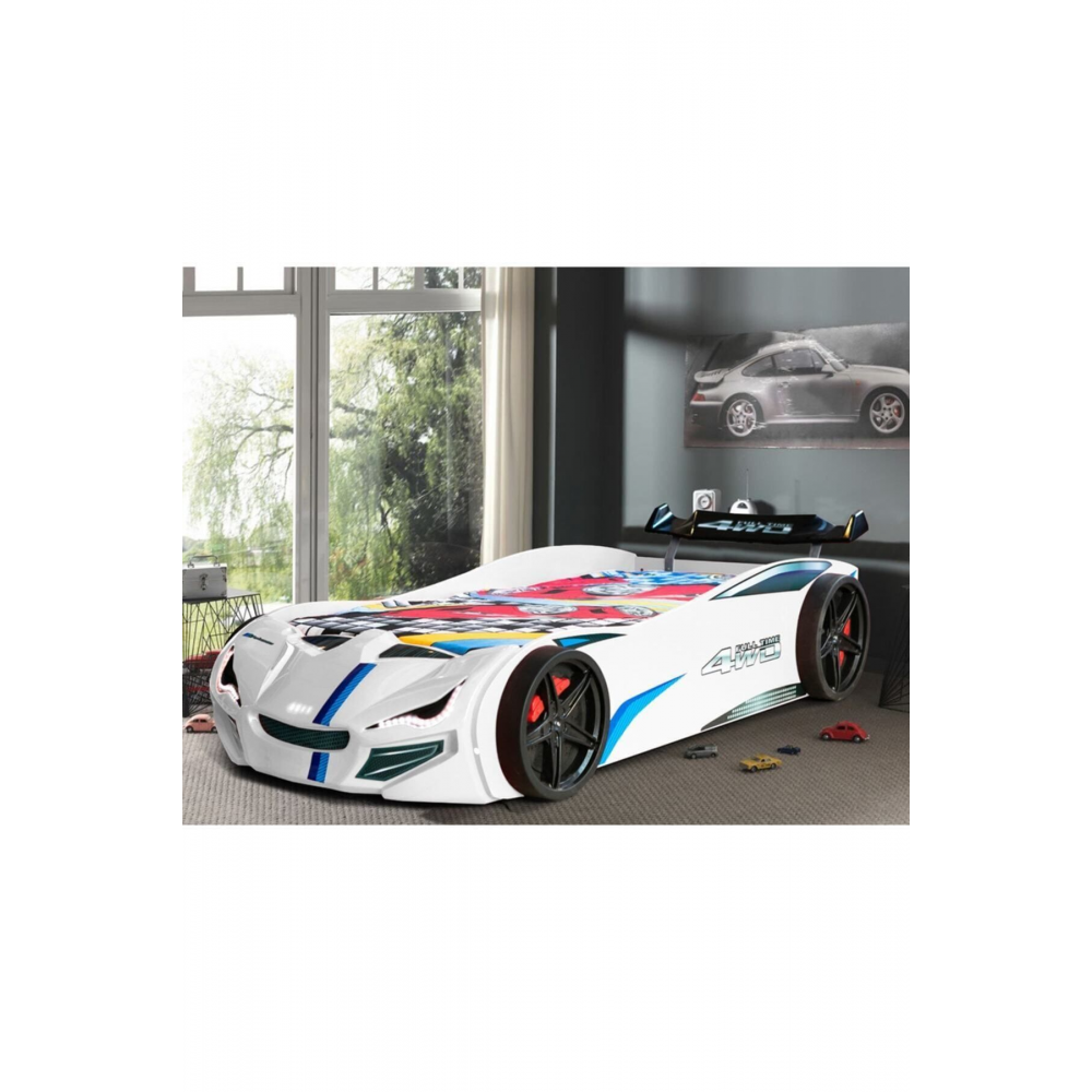 Merso Eko Rüzgarlıklı Arabalı Yatak Beyaz