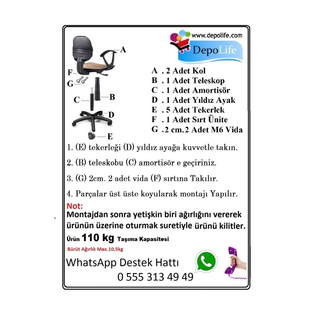 Çocuk Odası Ders Çalışma Ofis Koltuğu Gemici Dümen Desenli