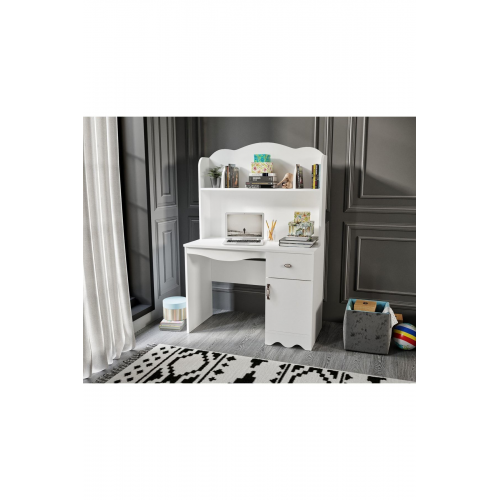 City Çalışma Masası Beyaz %100 Mdf