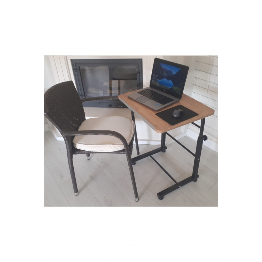 Ilk Okul Çocuk Ders Çalışma Masası Boyu Yüksekliği Ayarlanabilir Masa Ceviz Renk Çocuk Odası Masası